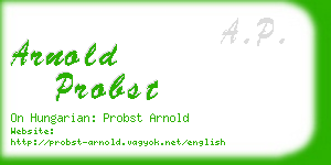 arnold probst business card